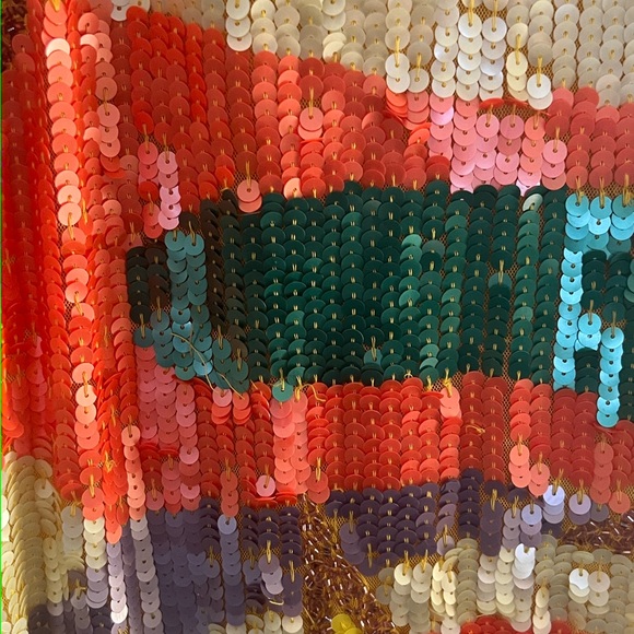 Nasty Gal Sequin Star And Heart Mini Dress Size 6 NWT Flawed - Picture 11 of 16